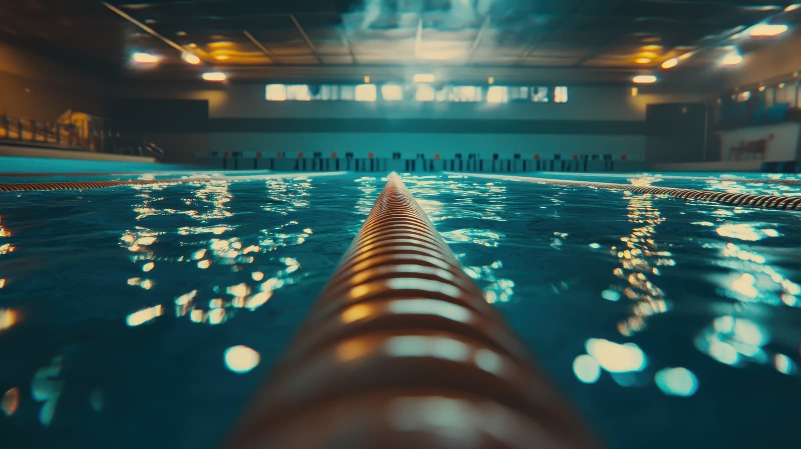 Illustration, une ligne d'eau dans un bassin de natation